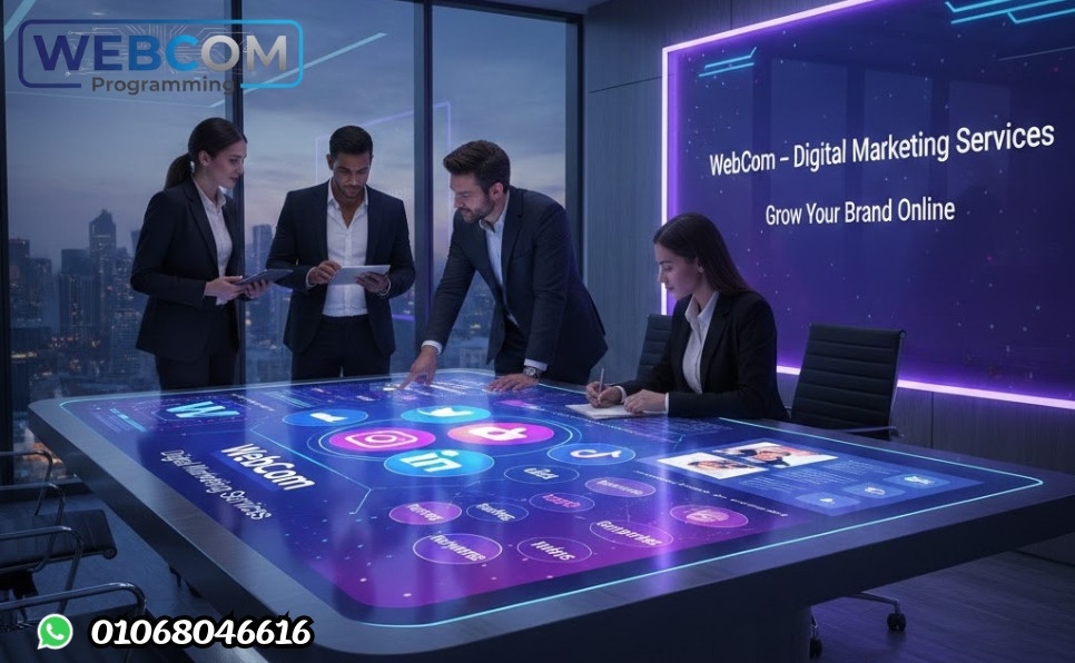 خدمة تصميم المواقع الإلكترونية في شركة WebCom
