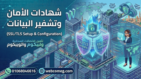 شهادات الأمان وتشفير البيانات (SSL/TLS Setup & Configuration)