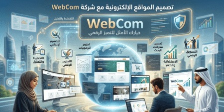 تصميم المواقع الإلكترونية  مع شركة WebCom